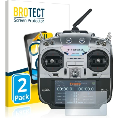 Afbeelding van BROTECT Screenprotector voor Robbe Futaba T18SZ Folie Beschermfolie transparant (2 Stuks)