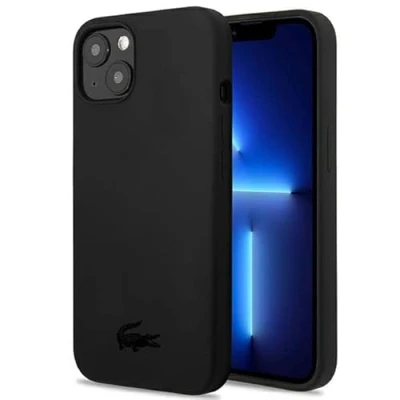 Afbeelding van Lacoste Silicone Glossy Logo Back Case Geschikt voor Apple iPhone 13 Mini (5.4&quot;) Zwart