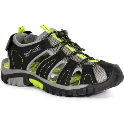 Afbeelding van Regatta Westshore JNR, sandalen met gesloten teenpartij voor jongens, blk limegrn