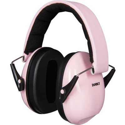 Afbeelding van Dooky Junior Gehoorbescherming 3+ jaar Roze Noise Cancelling Headphones 28 dB Isolatie Verstelbaar Inclusief opbergzakje