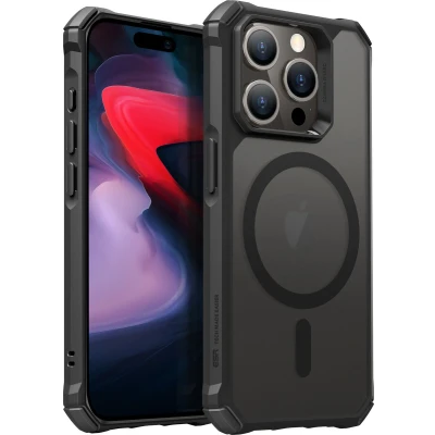 Afbeelding van ESR Air Armor HaloLock Telefoonhoesje geschikt voor Apple iPhone 15 Pro Max Shockproof Hardcase Hoesje MagSafe Compatible Zwart