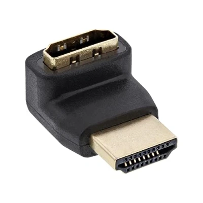 Afbeelding van InLine HDMI adapter mannelijk/vrouwelijk schuin (Hoekadapter), Video omzetters