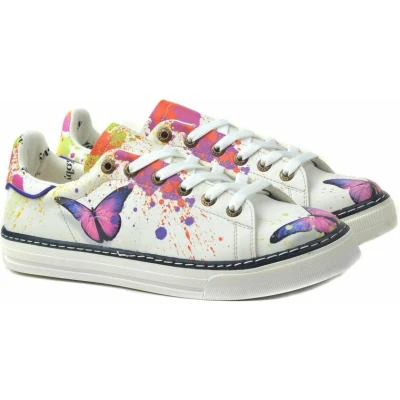 Afbeelding van GOBY Vlinder Verf Sneakers Schoenen Hoge kwaliteit Handmade Maat 38