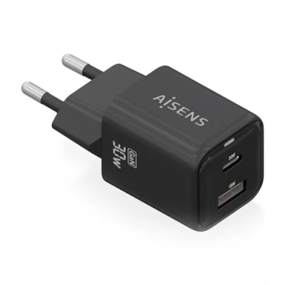 Afbeelding van Oplader Aisens ASCH 30W2P021 BK Zwart 30 W (1 Stuks)