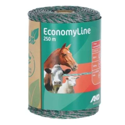 Afbeelding van Ako Draad EconomyLine Groen/Grijs 250m