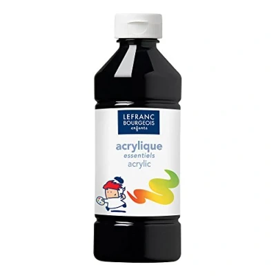 Afbeelding van Lefranc Bourgeois Acryl vloeibaar voor kinderen fles 500 ml zwart