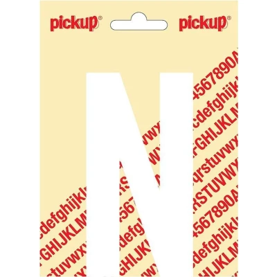 Afbeelding van Plakletter Nobel Sticker witte letter N Pickup