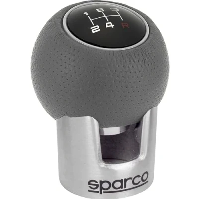 Image de Sparco Pommeau de levier vitesse manuel Lazio chromé/gris universel