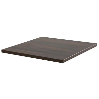 Afbeelding van Oviala Vierkant gelamineerd tafelblad 60 x cm donker hout