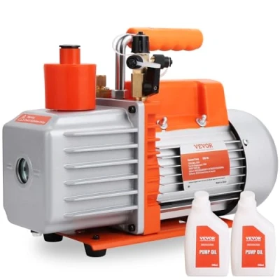 Afbeelding van VEVOR Roterende vacuümpomp met pallet 370 W 2 traps airconditioning vacuümpomp, 198,21 l/min 10,1 kg voor HVAC reparatie, koelonderhoud, ontgassing van hars