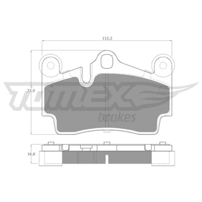 Afbeelding van TOMEX brakes TX 14 76 Remblokkenset Achteras Geschikt voor slijtage waarschuwingscontact Met balansgewichten VOLKSWAGEN: Touareg I
