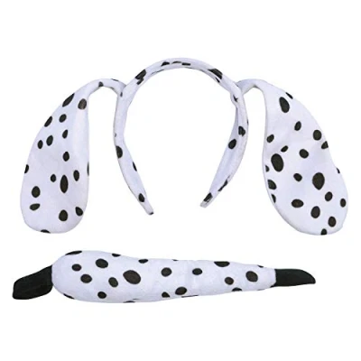 Afbeelding van Rubies Verkleed set dalmatier oortjes/staart wit/zwart voor kinderen