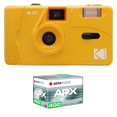 Afbeelding van Kodak Pack M35 Argentique + Pellicule 100 ASA Appareil Photo Rechargeable 35mm Candy Pink, Objectif Grand Angle Fixe, Viseur optique , Flash Intégré APX 100, 36 poses