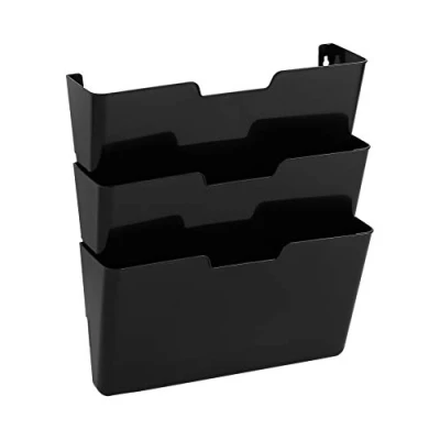 Afbeelding van Amazon Basics 3 Brievenbakjes 33 x 38 cm, zwart