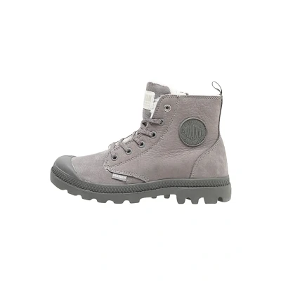 Afbeelding van Palladium Pampa HI ZIP Veterboots, Dames, Maat: 36, Cloudburst/charcoal grey Nubukleer