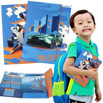 Afbeelding van Hot Wheels Kleurrijke map met elastiek A4 STARPAK