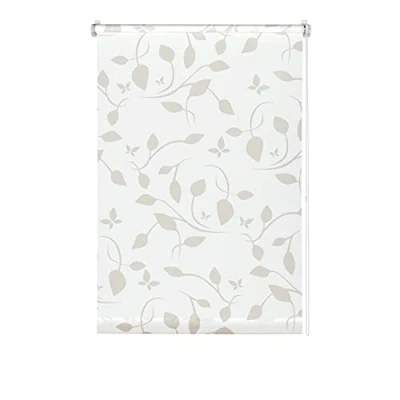 Afbeelding van Gardinia EASYFIX Dekor 100 Scandinavisch rolgordijn, om te lijmen of klemmen, zonder boren, ondoorzichtig, transparant, wit/naturel, 115 x 180 cm
