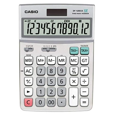 Image de Casio df 120eco w eh calculatrice de poche gris