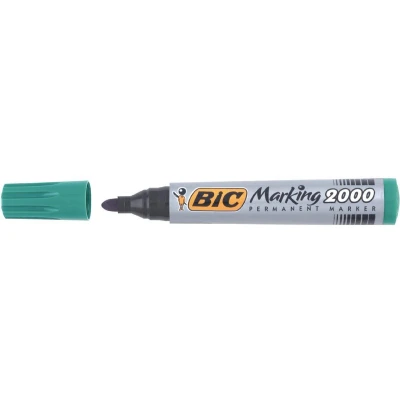 Afbeelding van Bic permanent marker 2000 2300 groen, schrijfbreedte 1,7 mm, ronde punt