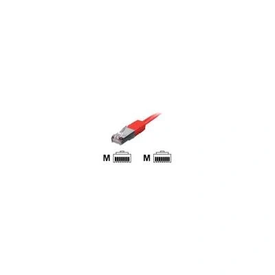 Image de equip Cordon de raccordement RJ 45 (M) pour 25 cm Paire torsadée blindée (SSTP) CAT 6 sans halogène, moulé, bloqué rouge