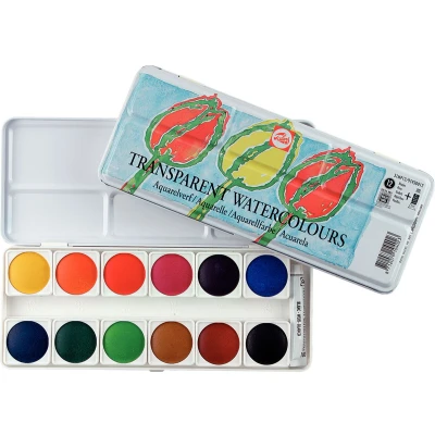 Afbeelding van Talens Aquarelverf, Doos Met 12 Napjes Waterverf