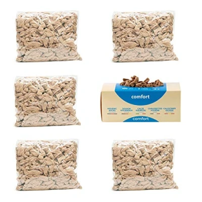 Afbeelding van Pedsox 500 stuks comfortabele hygiënische sokken met dispenser, nude, eenheidsmaat, Vlees
