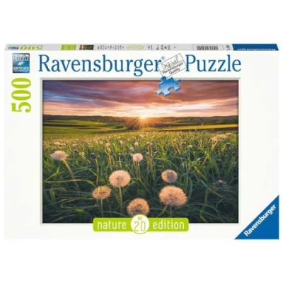 Afbeelding van Ravensburger puzzel Paardenbloemen bij zonsondergang Legpuzzel 500 stukjes