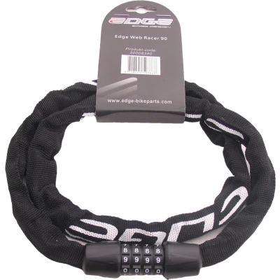 Afbeelding van Kettingslot met code Edge Web Racer 90cm zwart