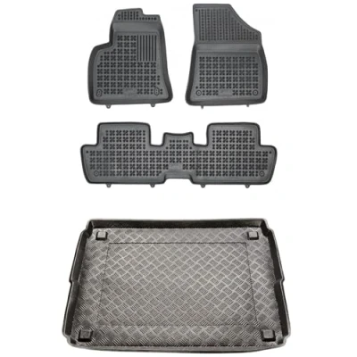 Afbeelding van M MOTOS Rubberen vloermat en kofferbakmat van PE kunststof voor Peugeot 3008 I 2009 2016 Verbeter je reiscomfort met de antislip automat