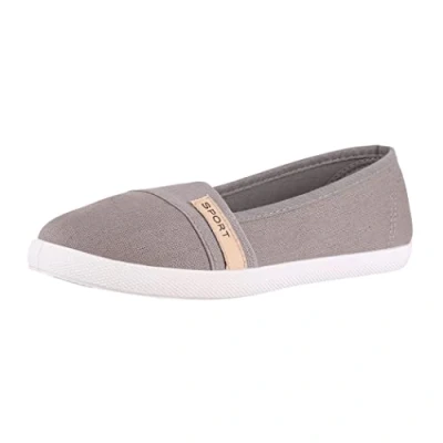 Afbeelding van Elara Chunkyrayan Ballerina voor dames, platte pantoffels, comfortabele Donkergrijs New York