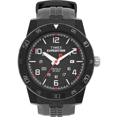Afbeelding van Timex Expedition T45181 kwartshorloge voor heren, 39 mm, met nylon band, zwart, sport, zwart/zwart, Sportief