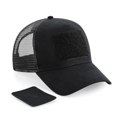 Afbeelding van Beechfield Meshpet, verstelbaar aan de achterkant met afneembare patch. B641 Black