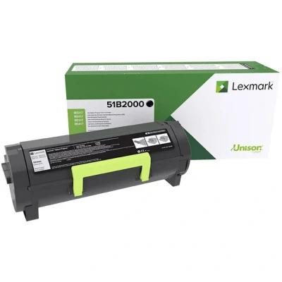 Afbeelding van Lexmark 51B2000 (512) Toner Zwart