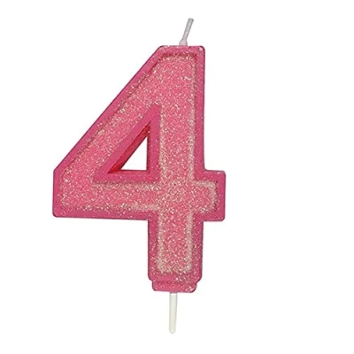 Afbeelding van Culpitt Cijferkaars #4 Roze met Glitter