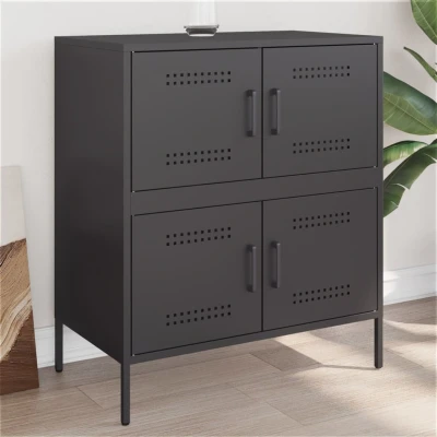 Afbeelding van Dressoir 68x39x79 cm staal zwart