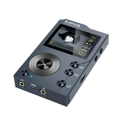Afbeelding van Surfans, F20, MP3 speler met Bluetooth, DSD DAC, digitale geluidsverliesvrije hoge resolutie, draagbare audiospeler 32 GB geheugenkaart, geheugen uitbreidbaar tot 256