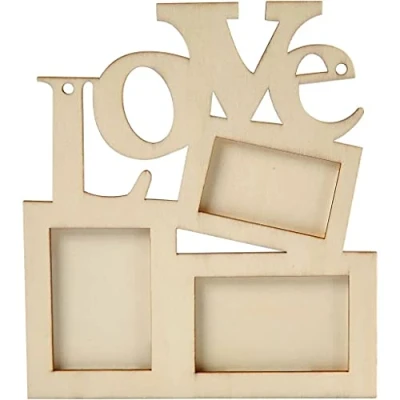 Afbeelding van Houten Love fotolijst 20 X 16 Cm Blank Per Stuk