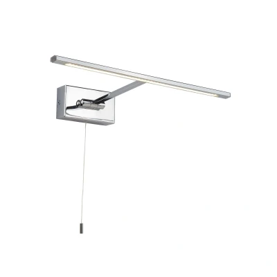 Afbeelding van Searchlight LED Picture Lights Wandverlichting Met Trekschakelaar 34 X 5,8 Cm 8W Incl. Chroom
