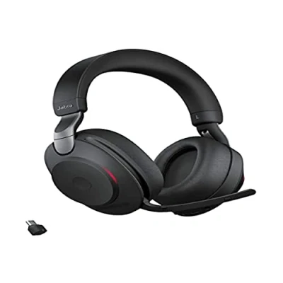 Afbeelding van Jabra Evolve2 85 UC Over Ear headset Telefoon Bluetooth, Kabel Stereo Zwart Ruisonderdrukking (microfoon) Volumeregeling, Indicator voor batterijstatus,