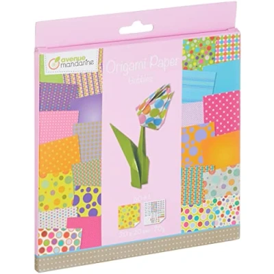 Afbeelding van Origami papier Bubbles, 60 vel 70g 20 x cm met motief