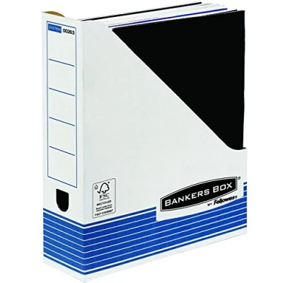 Afbeelding van Tijdschriftcassette Bankers Box System A4 wit blauw