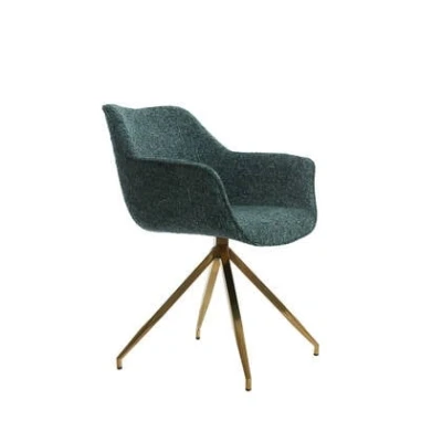 Afbeelding van Light &amp; Living Eetkamerstoel Jaimy Bouclé Emeraldgroen