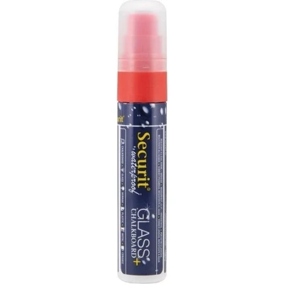 Afbeelding van Securit Waterproof Krijtstift (Glas + Krijtbord) in Rood met 7 15mm Penpunt CU778