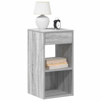 Image de vidaXL Tables de chevet avec tiroir 2 pcs sonoma gris 35x34x66,5 cm858724