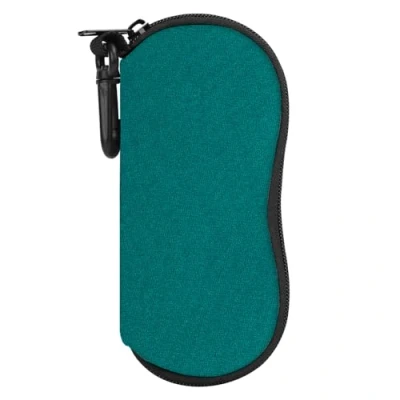 Afbeelding van MoKo Zachte zonnebriltas, [ultralicht] neopreen brillenhoes met riemclip voor bril, draagtas sleutels, potloden, kaarten, groen