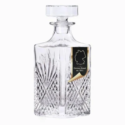 Afbeelding van Intirilife fijne whiskey karaf inhoud 800 ml voor rum, wodka, whisky en nog veel meer