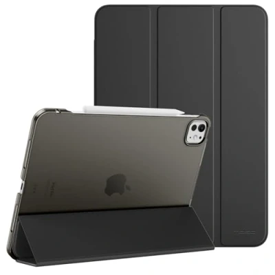 Afbeelding van MoKo voor iPad Pro 11 inch Case M4 2024 (5e generatie), Ultra Slim Stand met Hard PC Translucent Back Shell Cover model (A2836/A2837/A3006), houder Apple Pencil Pro,