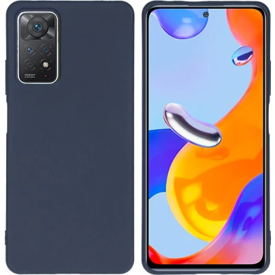 Afbeelding van iMoshion Hoesje Geschikt voor Xiaomi Redmi Note 11 Pro Siliconen Color Backcover Donkerblauw