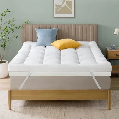 Afbeelding van Zinus Mattress Topper van polyester, 200 x 140 cm, wit