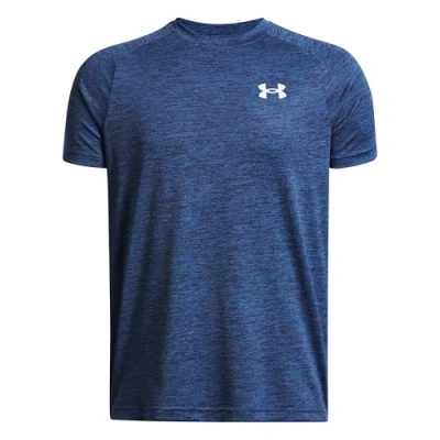 Afbeelding van Under Armour Tech 2.0 T shirt met korte mouwen voor jongens, Atlantis blauw/wit